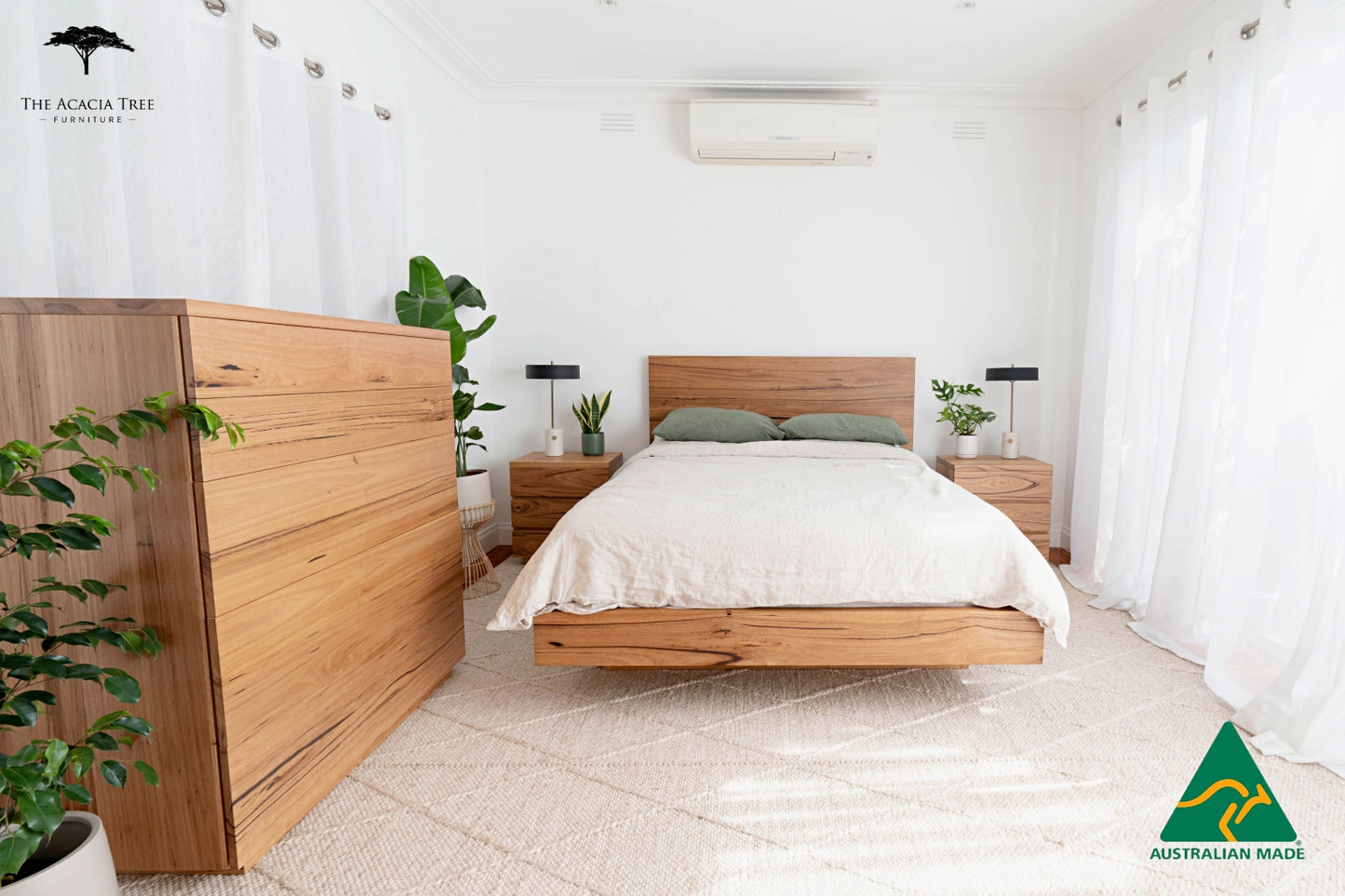 Osaka Bed Frame Fully Solid Australian Hardwood - Made in Melbourne