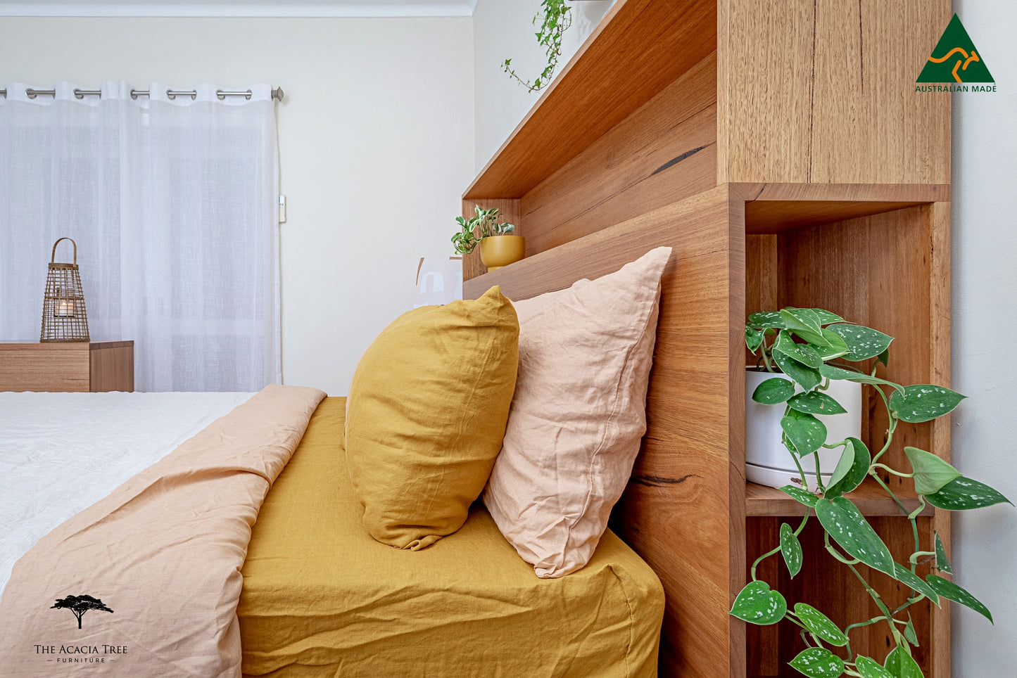 Meadow Bed Frame Bookcase Headboard & Footboard - Made in Melbourne