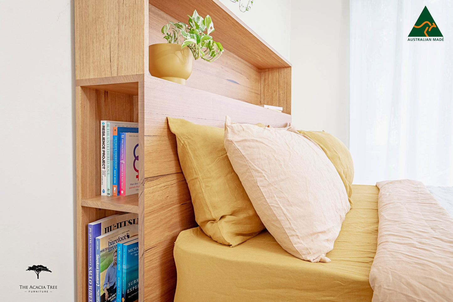 Meadow Bookcase Headboard & Footboard Bedroom Suite - Made in Melbourne