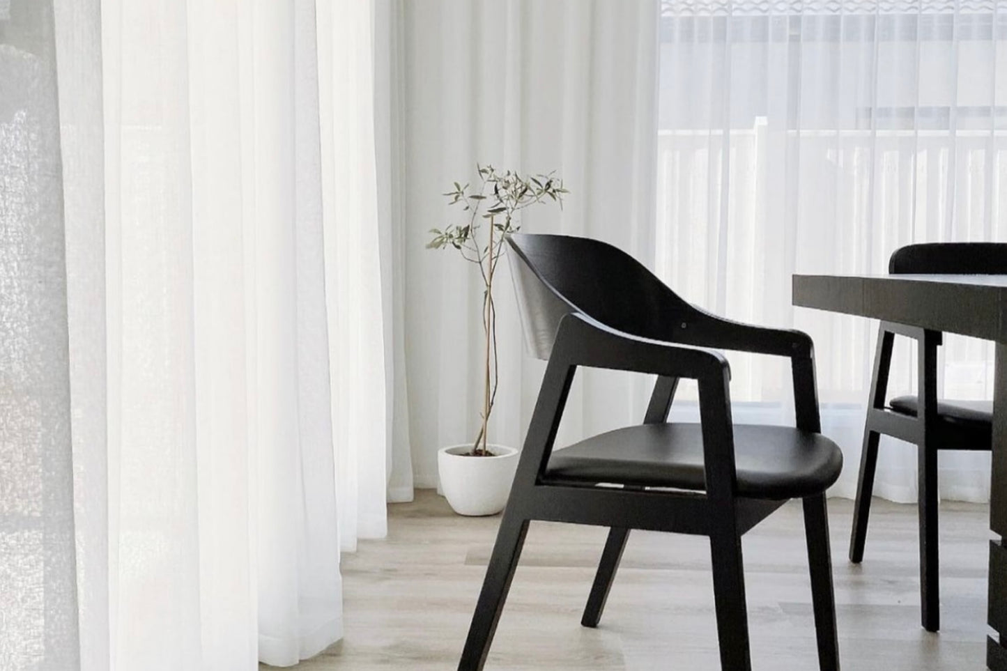 Denmark Dining Chair (Black with choice of seat cushion)