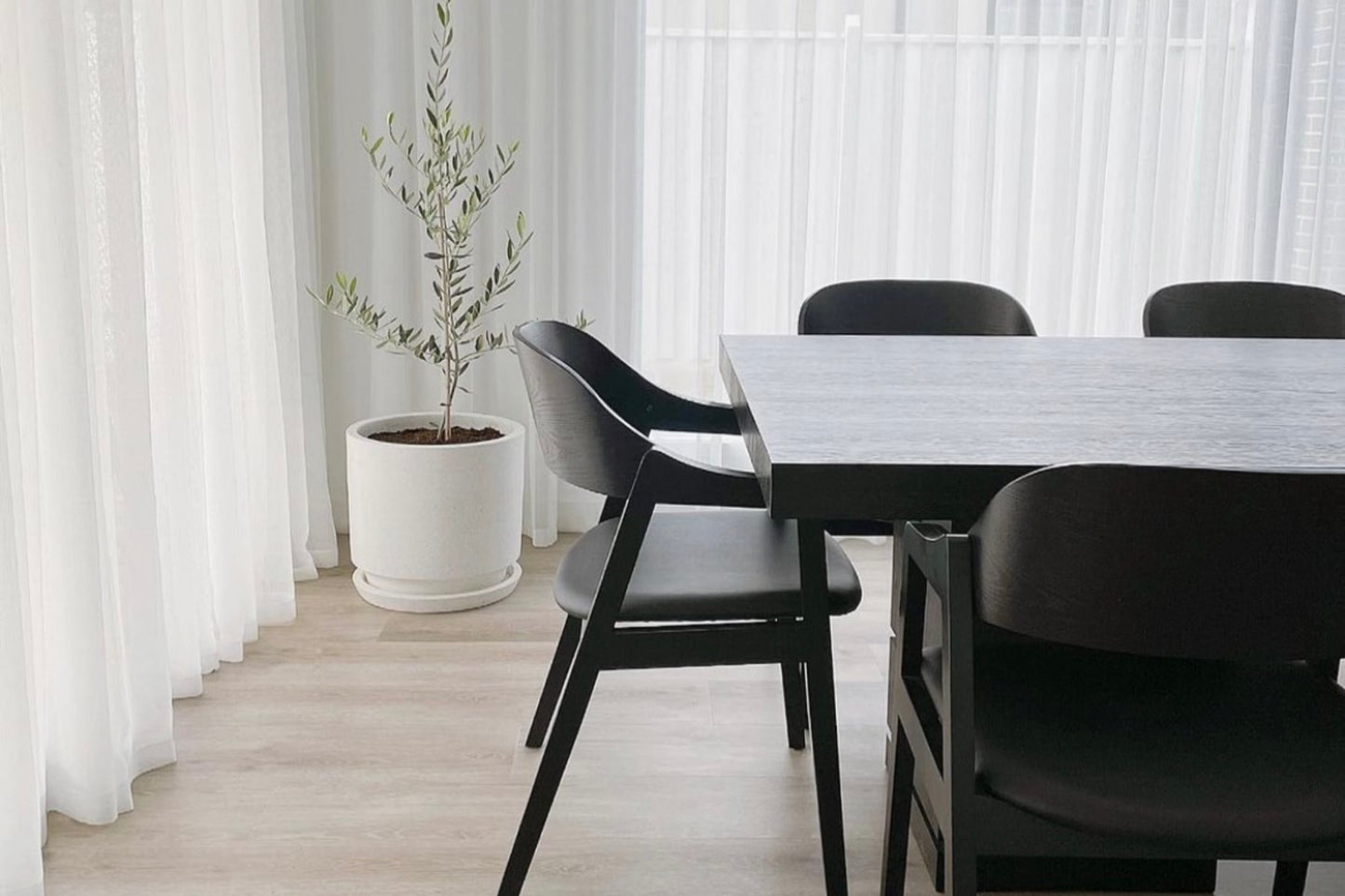 Denmark Dining Chair (Black with choice of seat cushion)