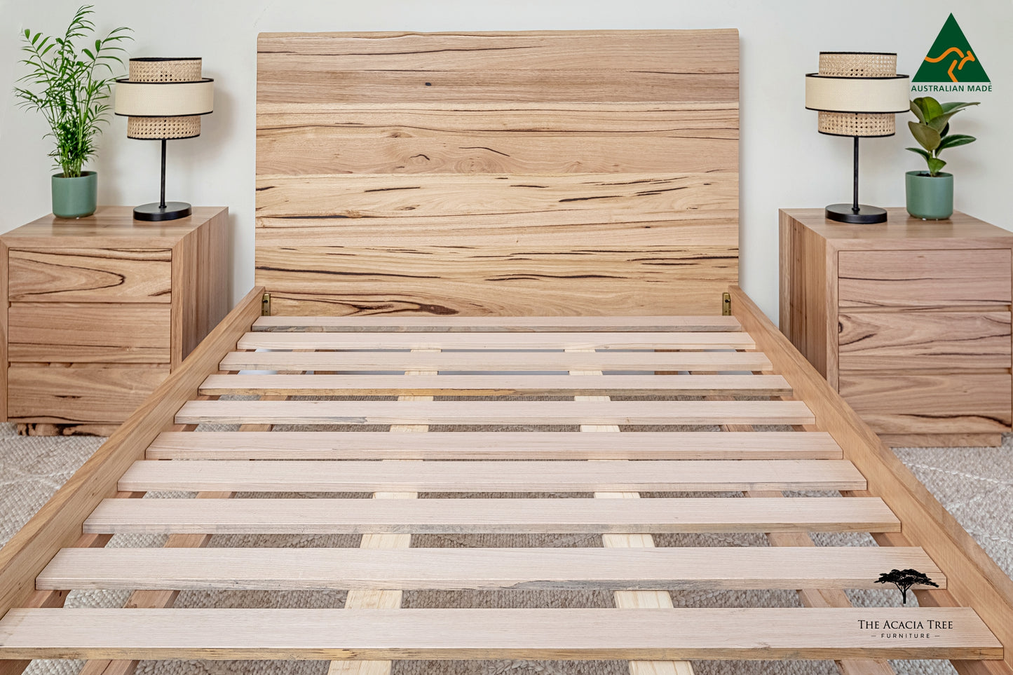 Kobe Live Edge Bed Frame Fully Solid Australian Hardwood - Made in Melbourne