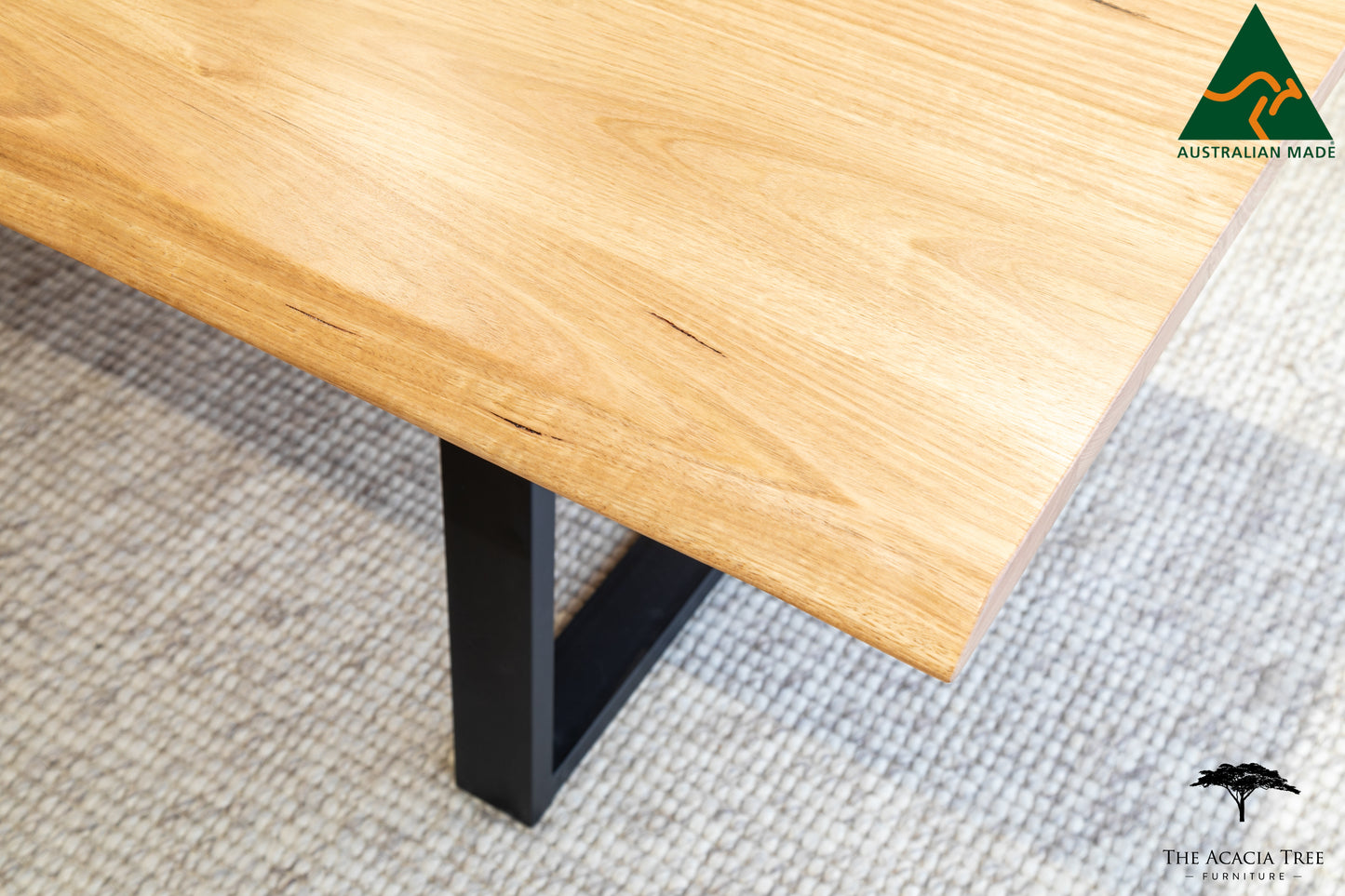 Leila Living Edge Solid Dining Table - Made in Melbourne