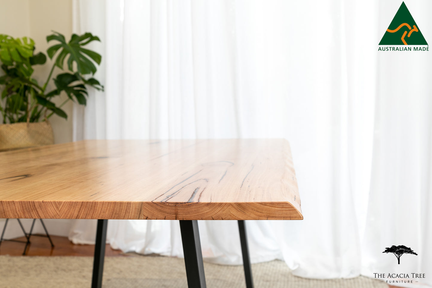 Leila Living Edge Solid Dining Table - Made in Melbourne