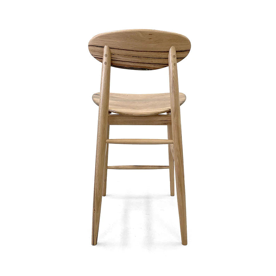 Lotus Solid Australian Blackbutt Hardwood Bar Stool