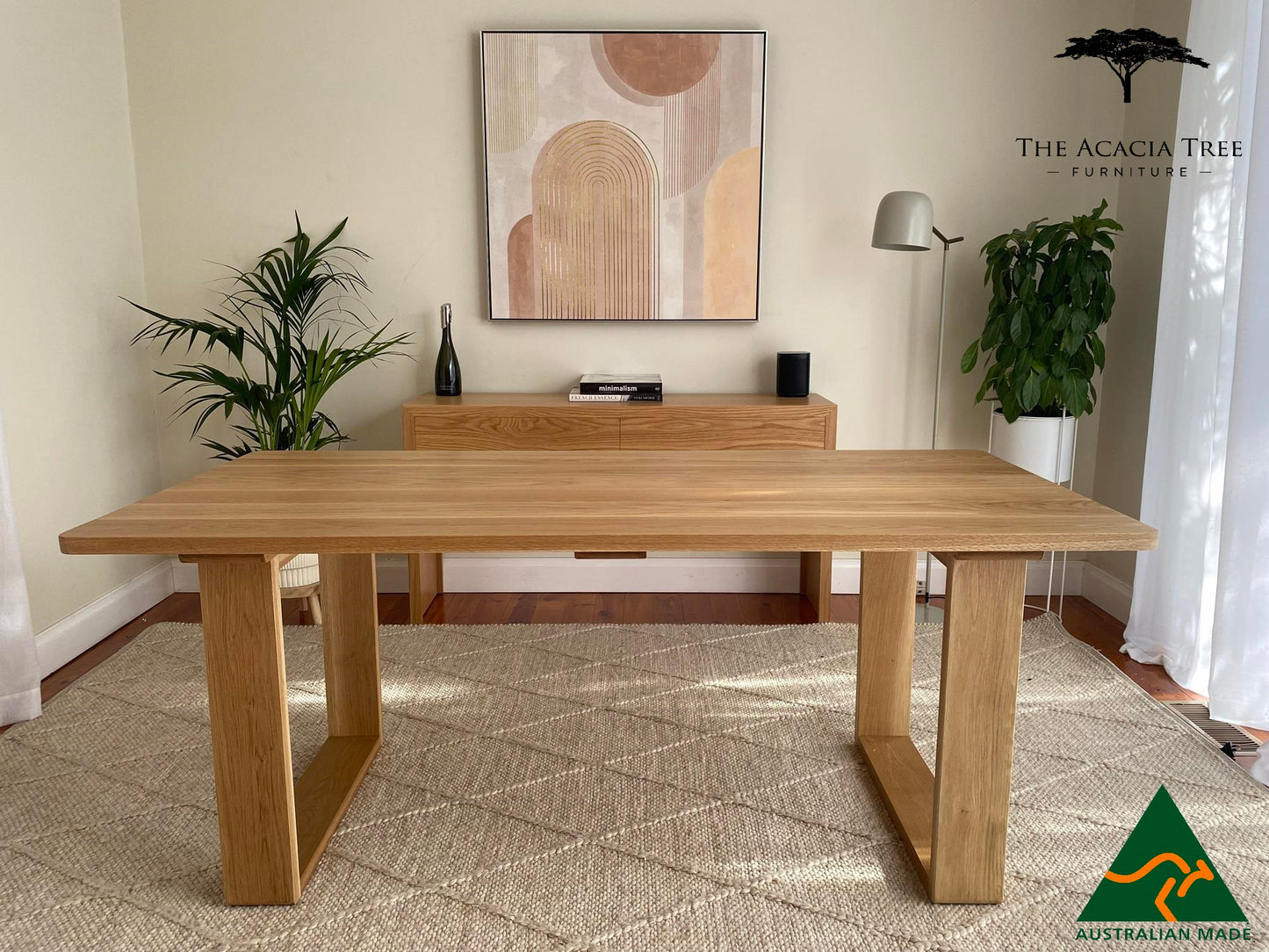 Seika Solid American Oak Dining Table - Made in Melbourne