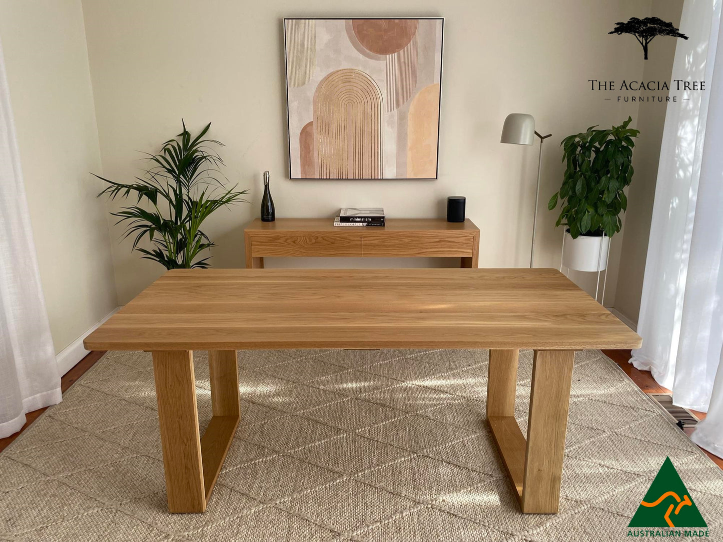 Seika Solid American Oak Dining Table - Made in Melbourne